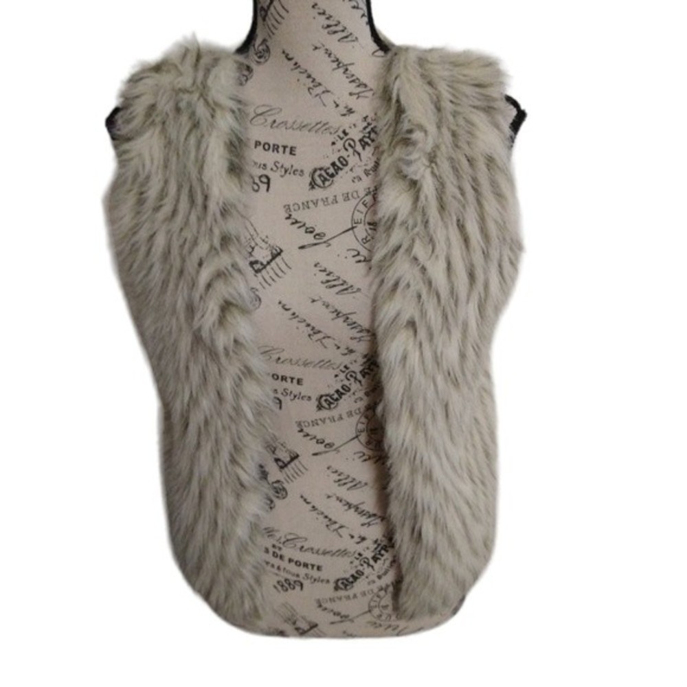 Dollhouse faux fur girls vest Zebra Y2k